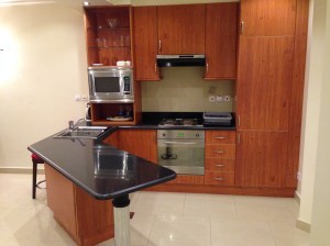 A very modern mini-kitchen