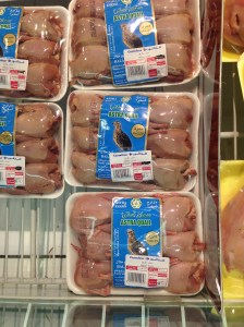 Look closely....Quail....tastes like chicken!