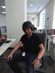 I had to have Tareq model it for me.  He's another architect at work.....I think he thinks I'm really weird!  But he's a great sport.